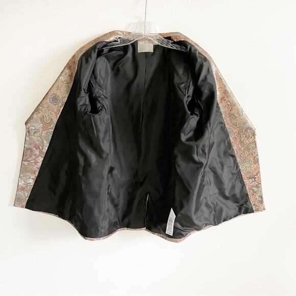 ASOS Floral Golden Metallic Jacquard Blazer - Picture 7 of 9